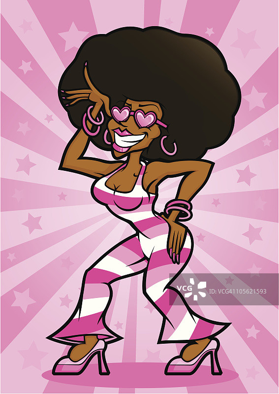 迪斯科舞曲女郎图片素材