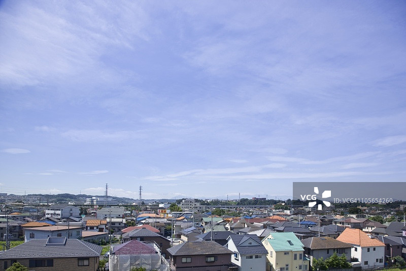 日本本州东京都日野市天际线图片素材