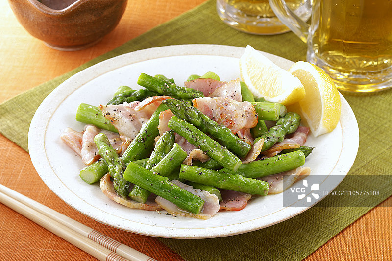 芦笋培根图片素材