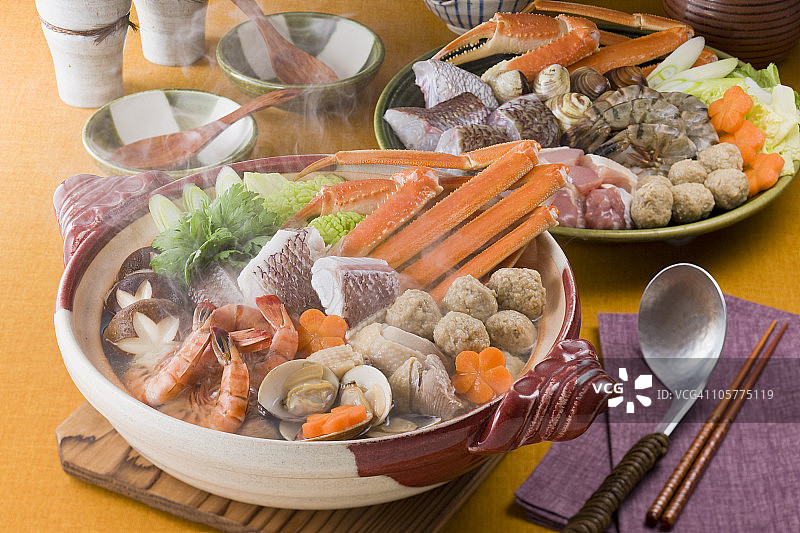 日式海鲜锅图片素材