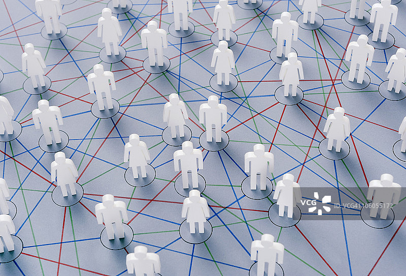 通过各种网络连接的人们图片素材