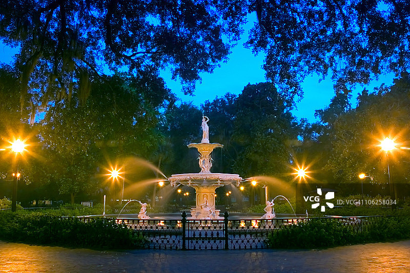 黄昏时分的福赛斯公园图片素材