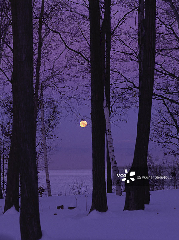 佛蒙特州的月光图片素材