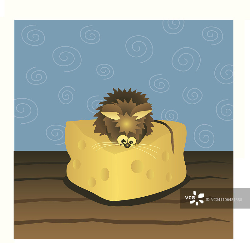 奶酪上的老鼠图片素材