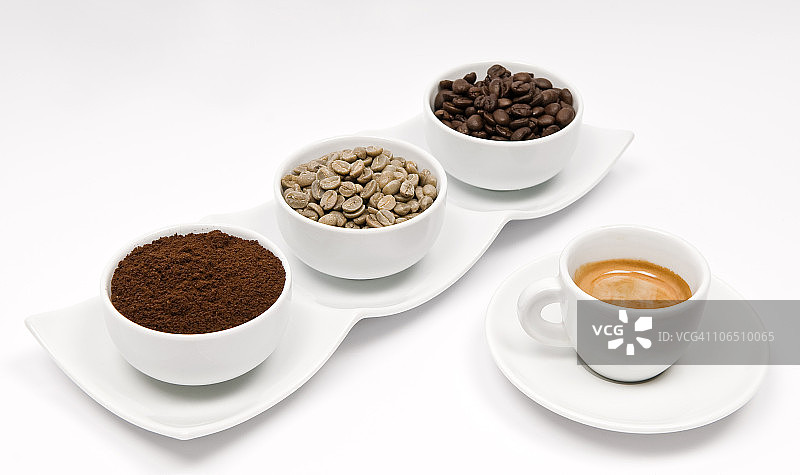 四款咖啡饮品图片素材