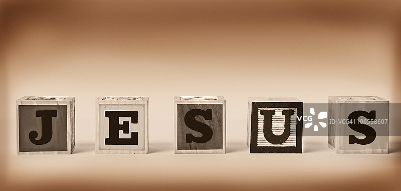 耶稣积木字母图片素材