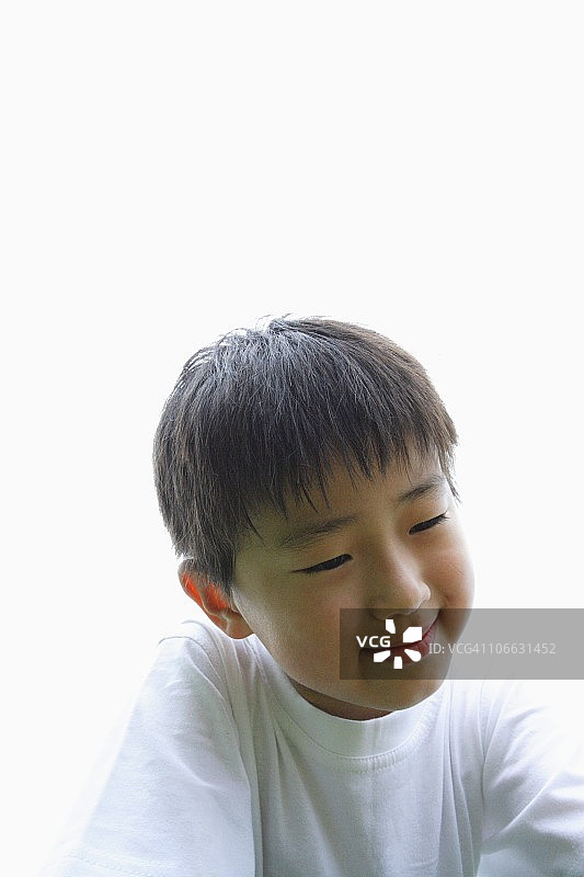 男孩微笑的特写镜头图片素材
