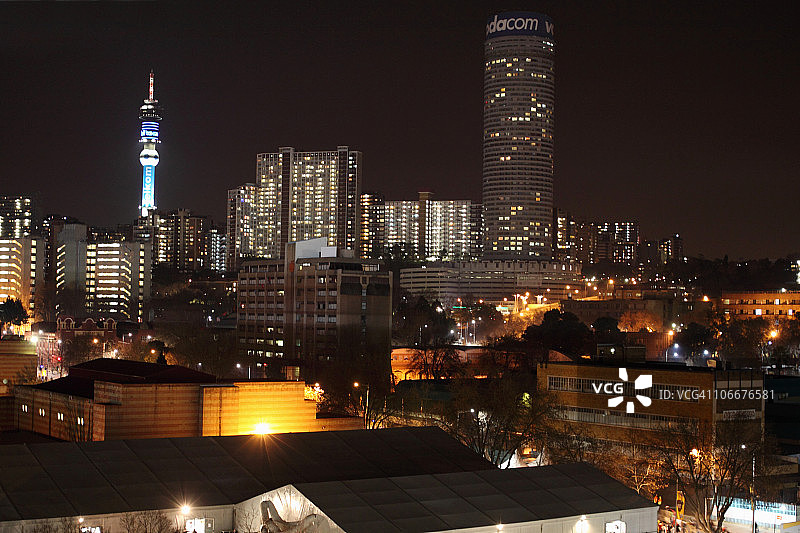 南非约翰内斯堡夜景图片素材