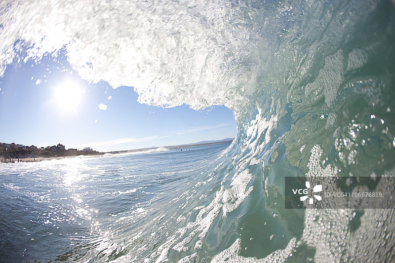 南非杰弗里斯湾超级管浪水下摄影图片素材