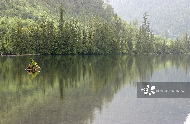 美国阿拉斯加州通加斯国家森林的湖泊图片素材