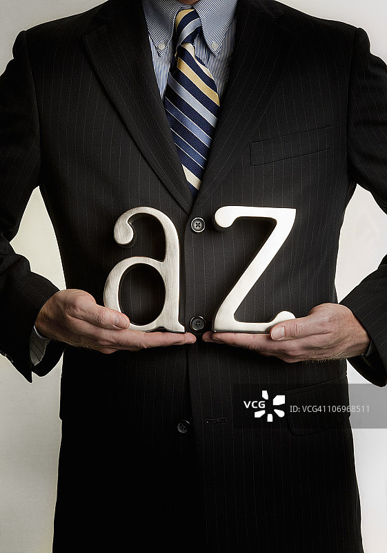 带有A到Z字母的商人图片素材