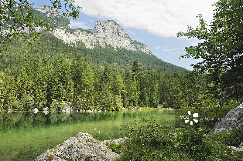 贝希特斯加登地区辛特湖和赖特阿尔卑斯山图片素材
