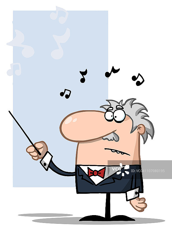 挥舞指挥棒的男指挥家图片素材