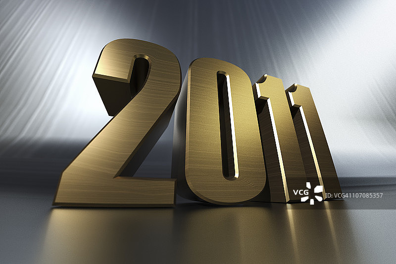 2011年金色金属字图片素材