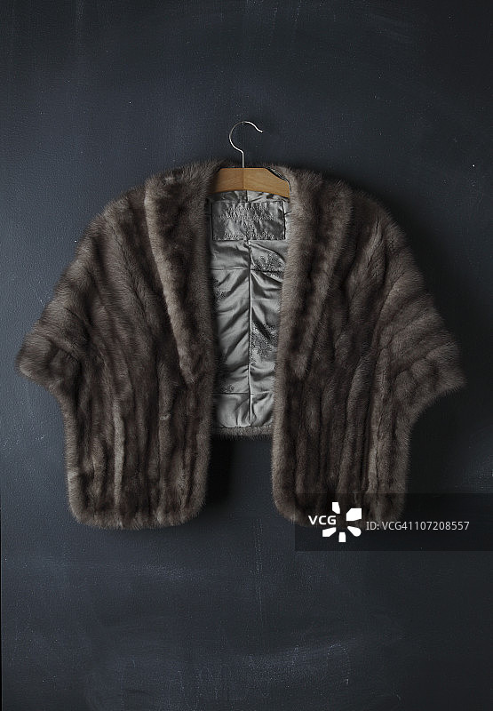 老式貂皮大衣图片素材