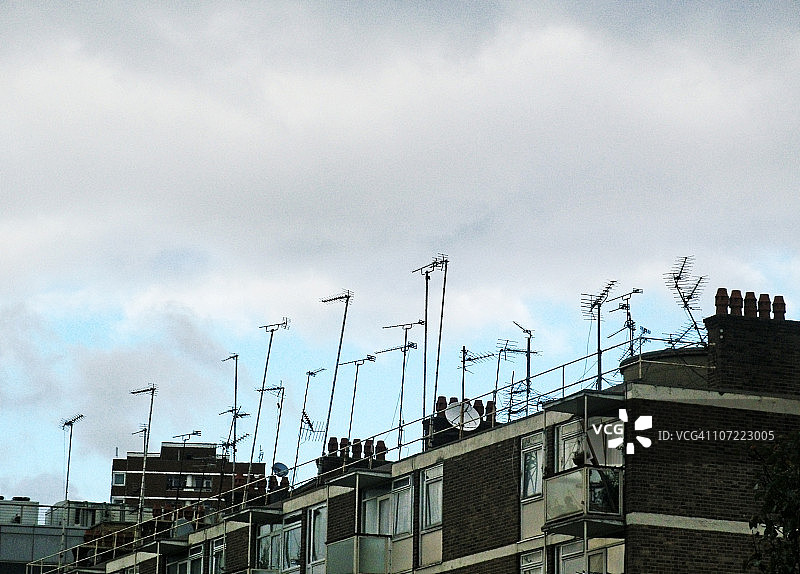 弯曲的电视天线图片素材