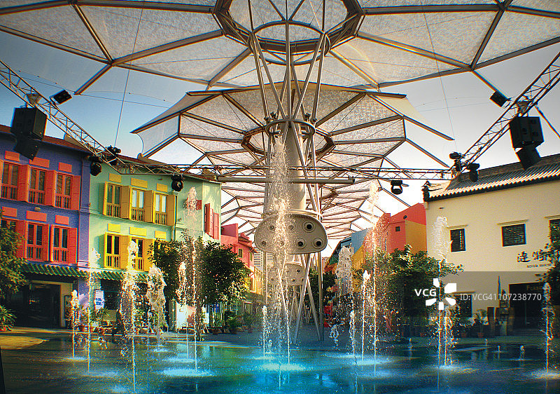 克拉码头的喷泉图片素材