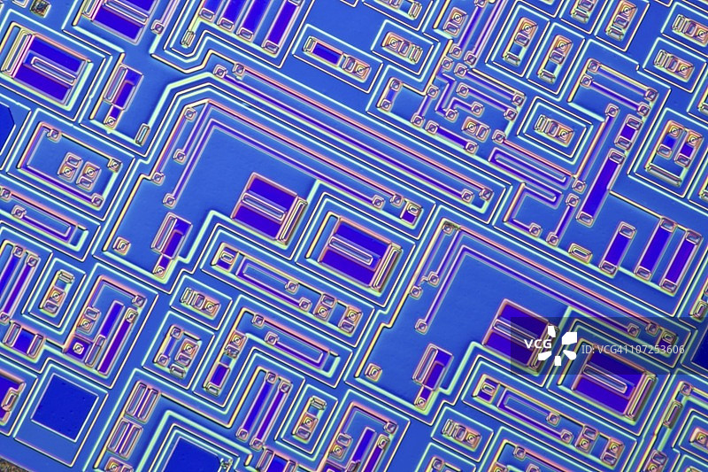 微芯片显微照片图片素材
