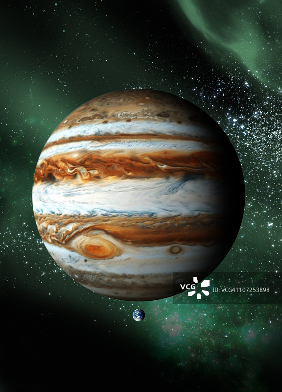 木星和地球艺术图图片素材