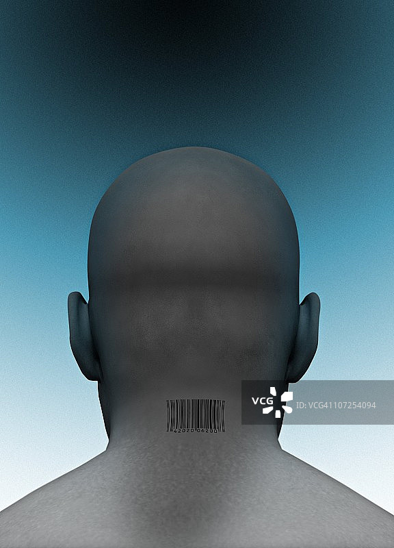 条形码人，艺术作品图片素材