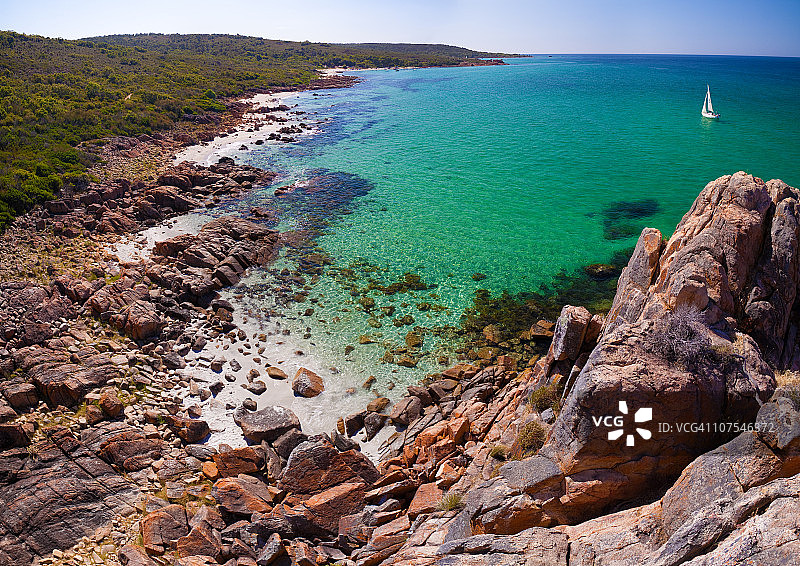 西澳大利亚城堡岩海滩图片素材