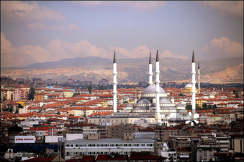 从阿尼特卡比尔看到的科贾特佩清真寺图片素材