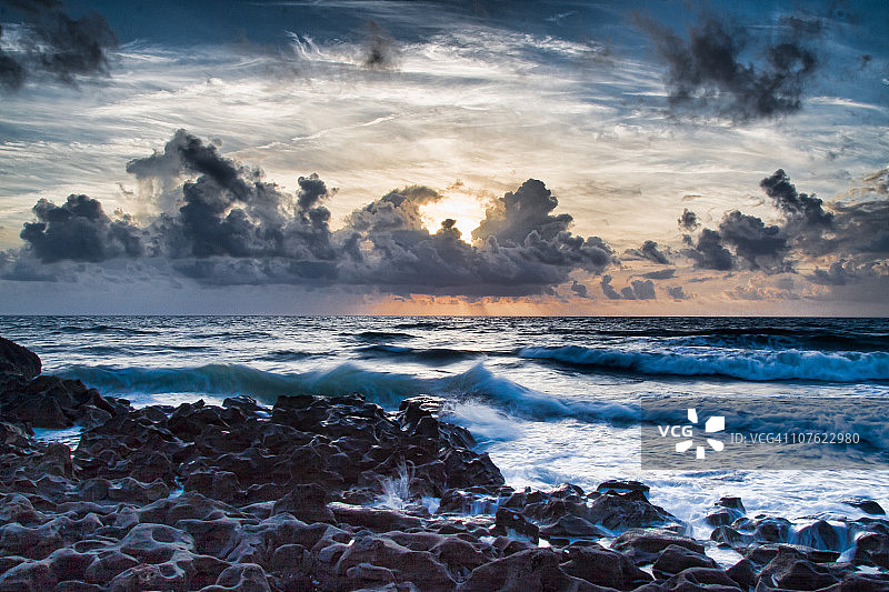 吹石海滩日出图片素材