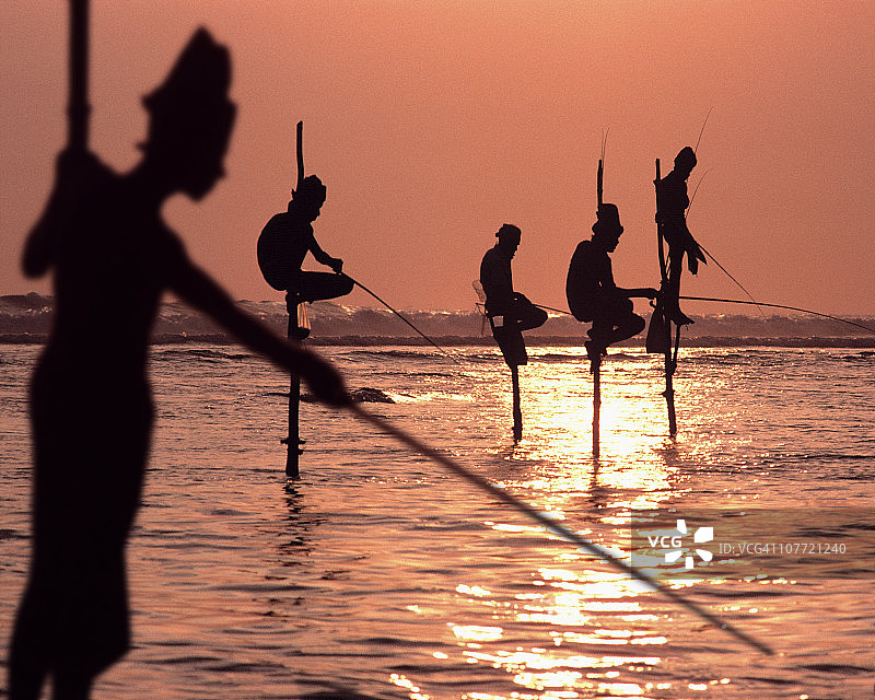 在印度洋捕鱼的工匠图片素材
