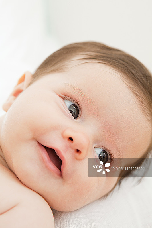 女婴面部特写图片素材