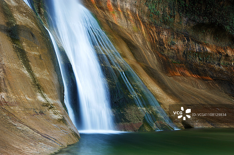 下犊牛溪瀑布图片素材
