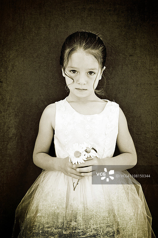 复古花童图片素材