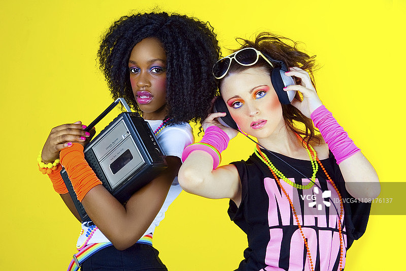 80年代迪斯科女郎图片素材