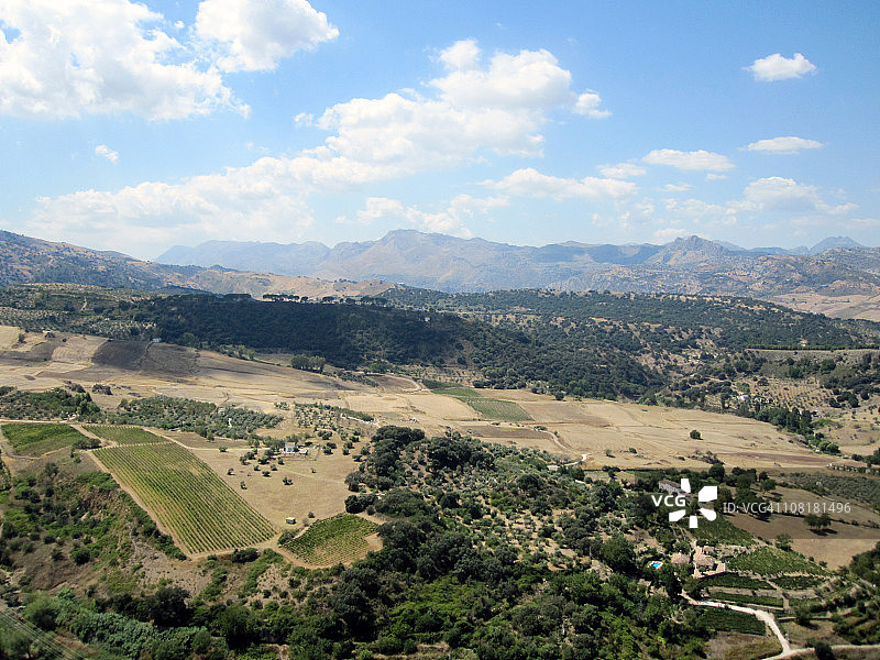 安达卢西亚山脉的高视角景观图片素材