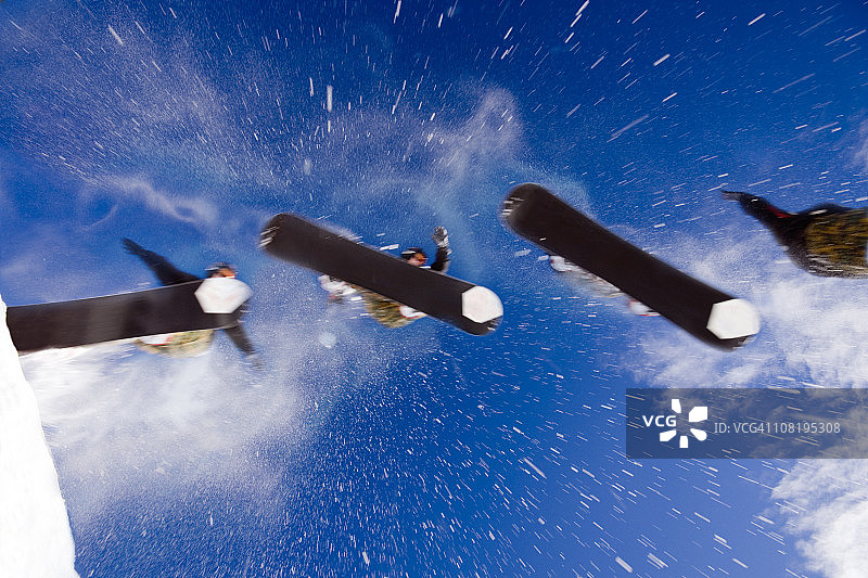 滑雪板运动序列图片素材