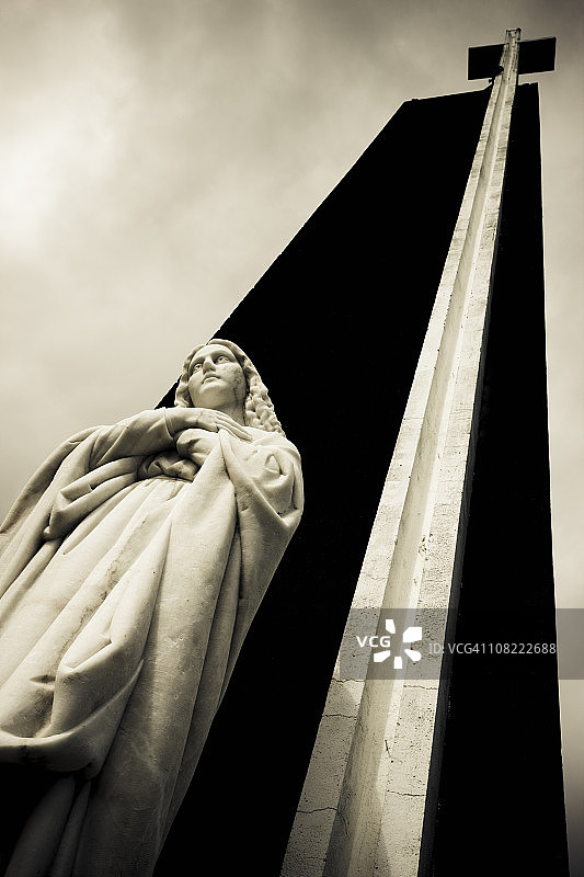 圣母玛利亚雕像图片素材