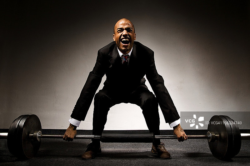 商人举重图片素材