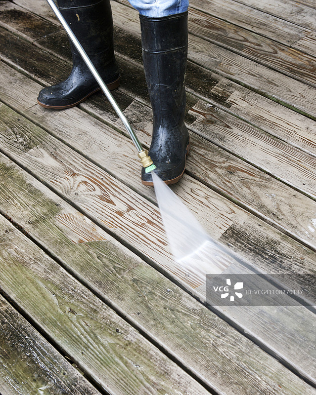 清洗甲板图片素材