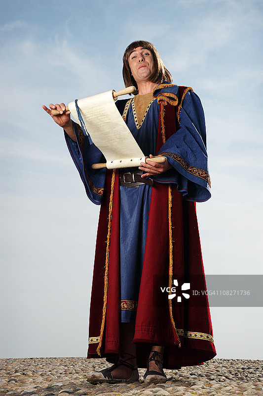 快乐的城镇公告员图片素材