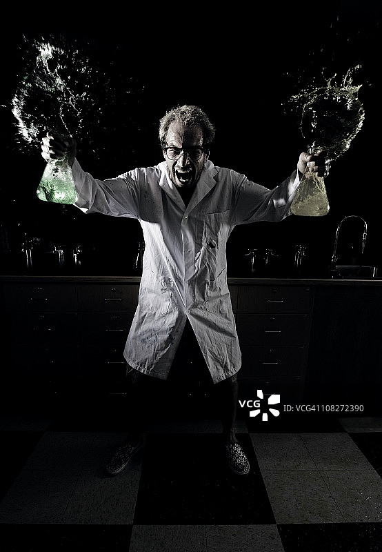 疯狂的科学家图片素材