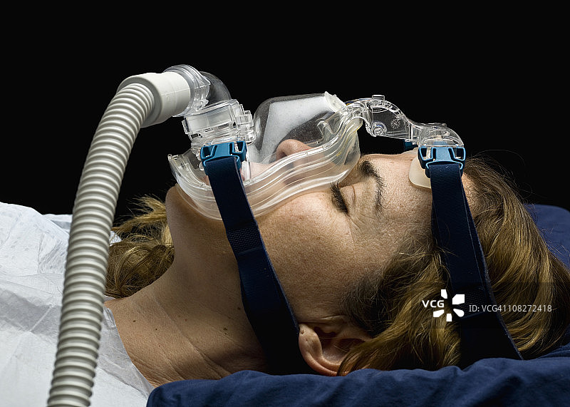 睡眠呼吸暂停治疗图片素材