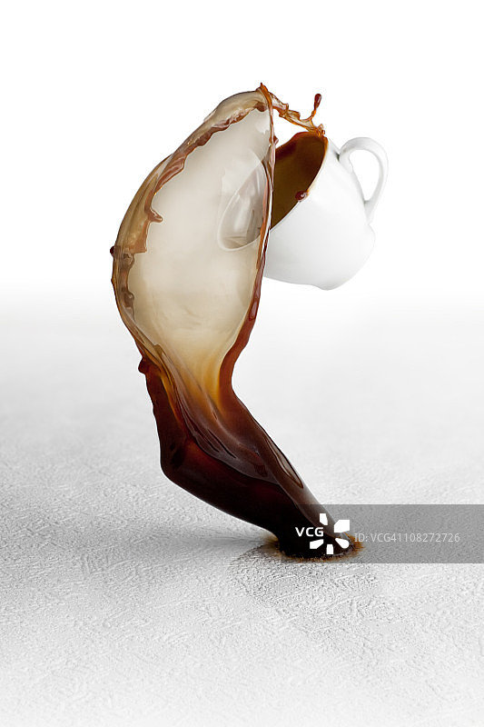 咖啡洒出图片素材