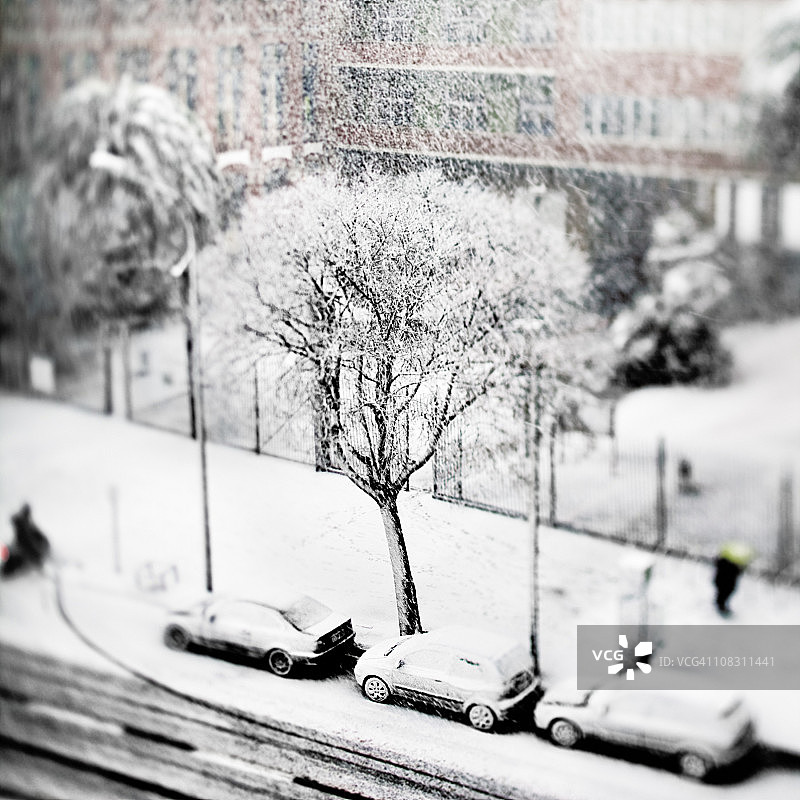 街道上的雪图片素材