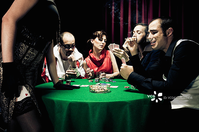 博彩扑克玩家图片素材