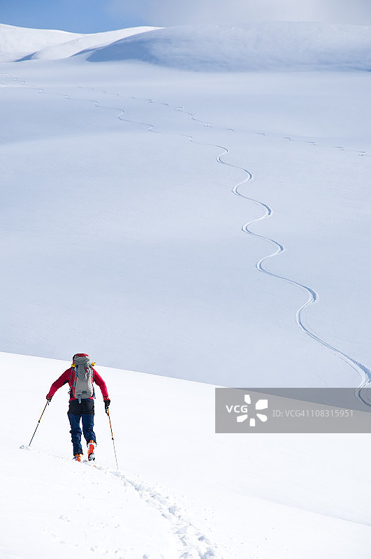 在科罗拉多州圣胡安山区滑雪图片素材