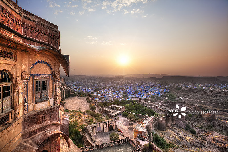 焦特布尔蓝色之城（HDR）图片素材