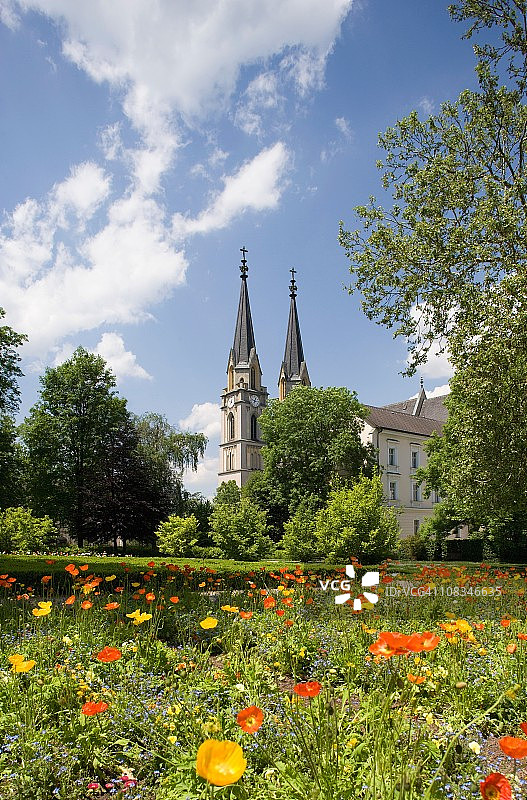 奥地利施泰利亚州阿德蒙特本笃修道院教堂景观图片素材
