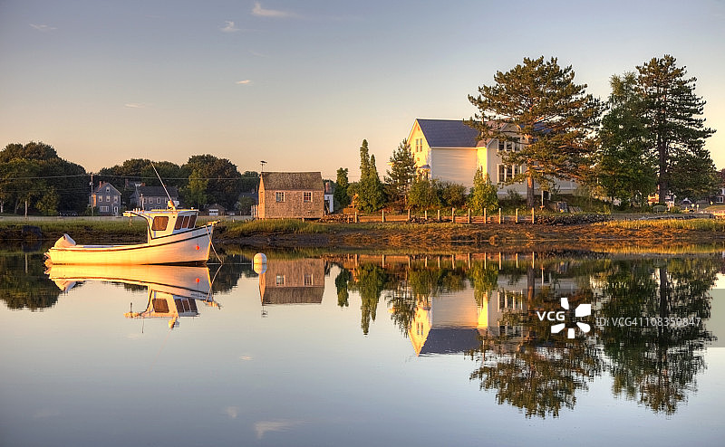 新罕布什尔州朴茨茅斯历史悠久的海港图片素材