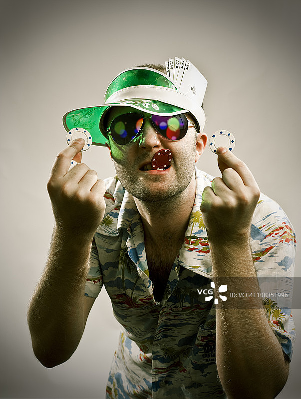 拉斯维加斯扑克玩家图片素材