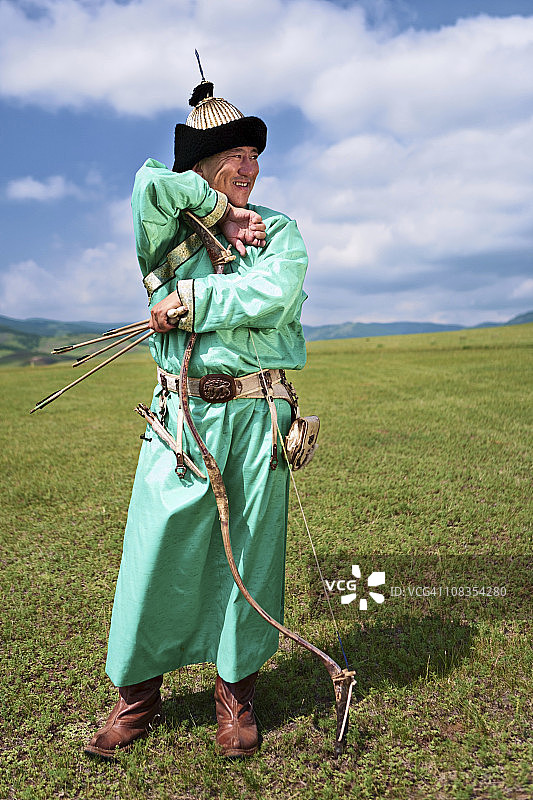 蒙古弓箭手图片素材