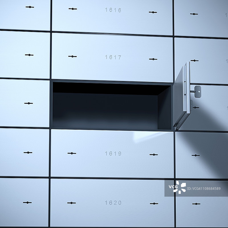 空保险箱或银行金库图片素材